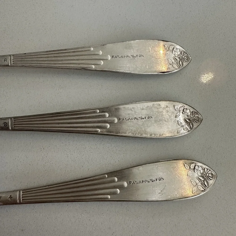 Reed‎ & Barton Set Of 3 Pastry, Oyster Or Cocktail Forks Silver Plated 6 1/2